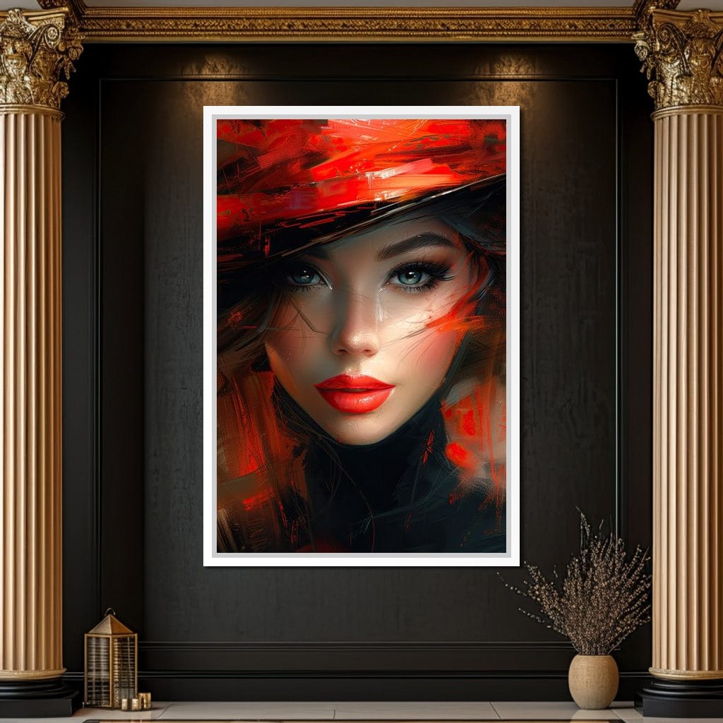 Siren in Rouge Overture Canvas Wall Art