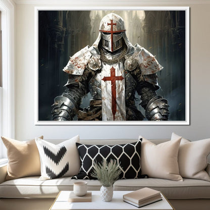 Knight of Sacred Hammer Canvas Wall Art