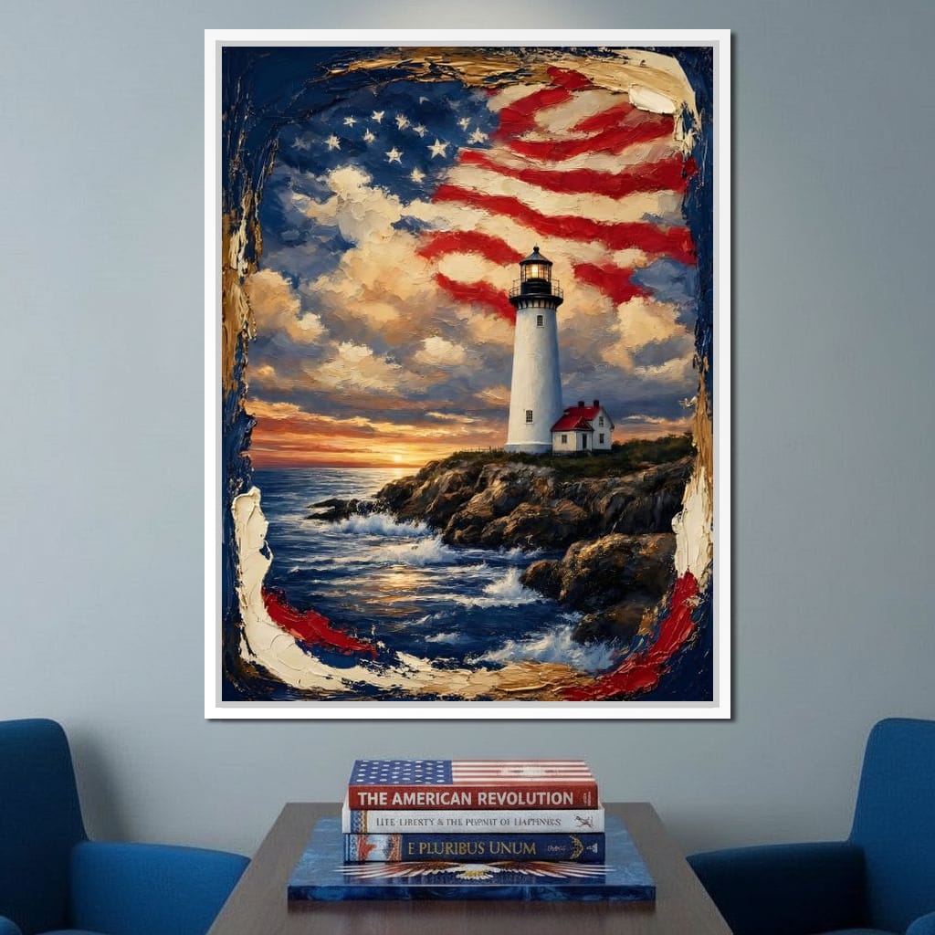 Beacon of the Coastal Morning Light Canvas Wall Art