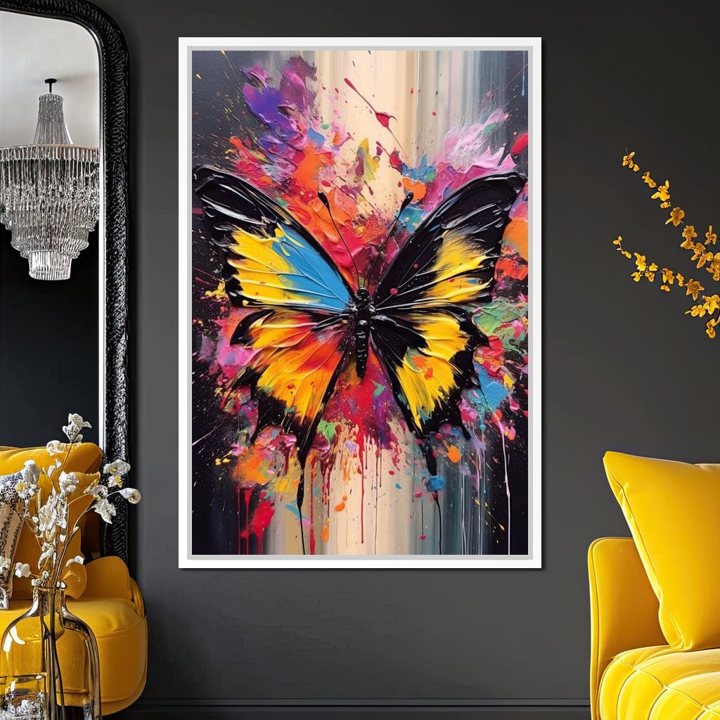 Technicolor Lepidoptera Canvas Wall Art
