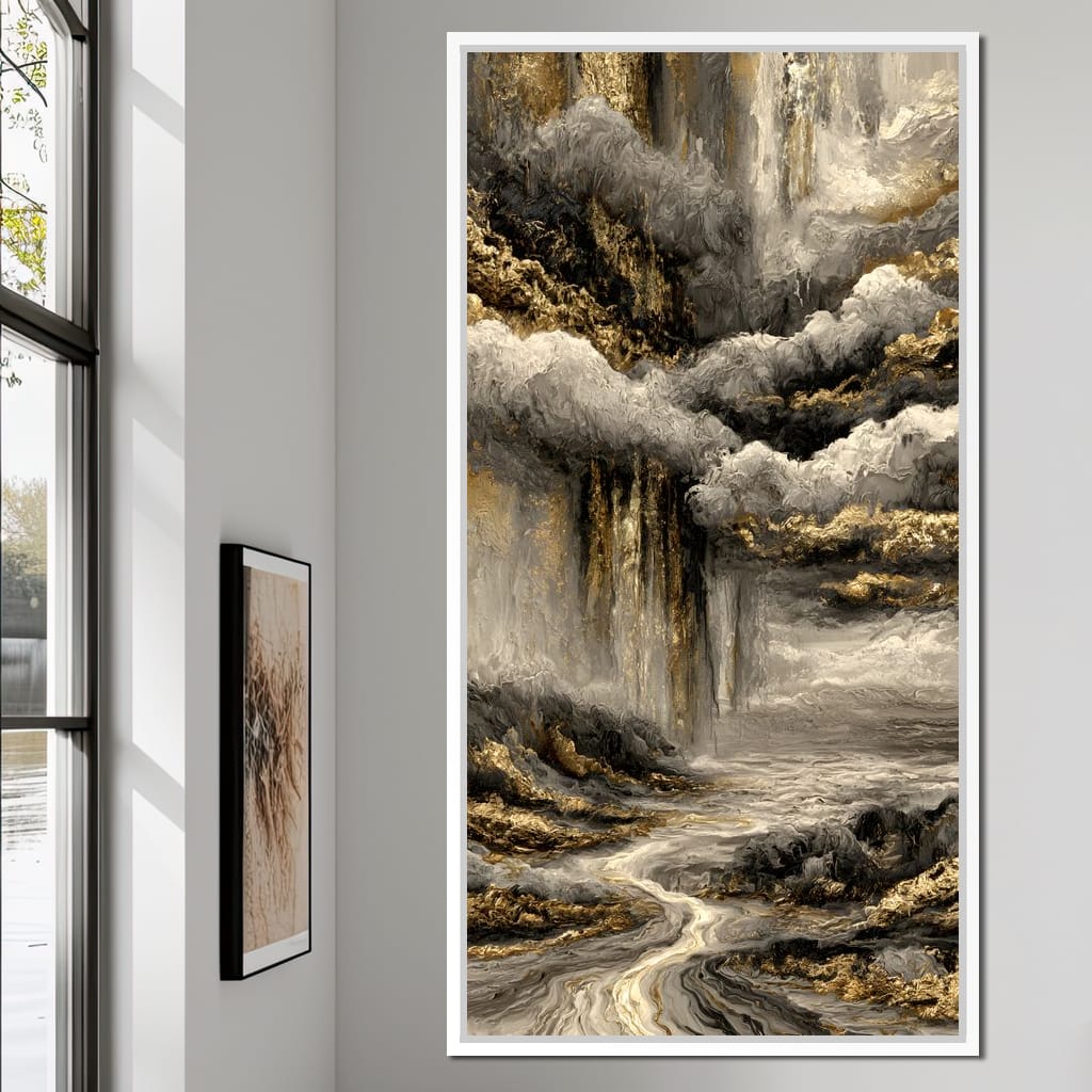 Gilded Rivers Of Lost Time Canvas Wall Art