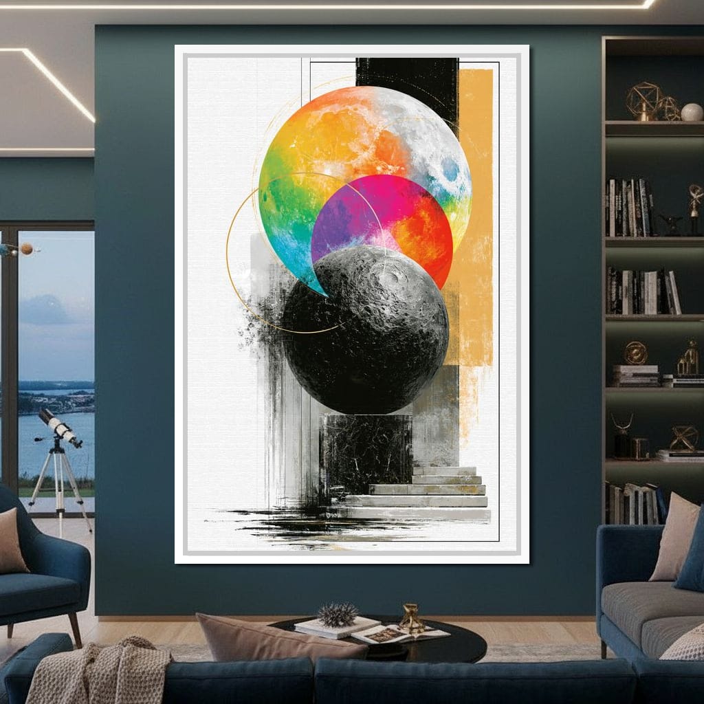 Celestial Geometry Beyond The Horizon Canvas Wall Art