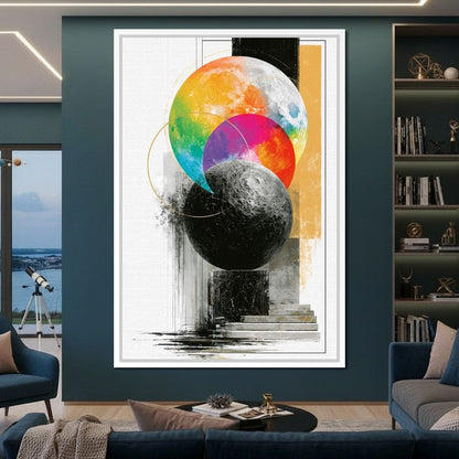 Celestial Geometry Beyond The Horizon Canvas Wall Art