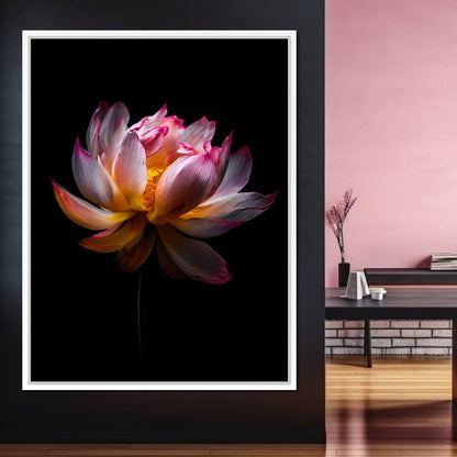 Luminous Lotus Radiant Petals Canvas Wall Art