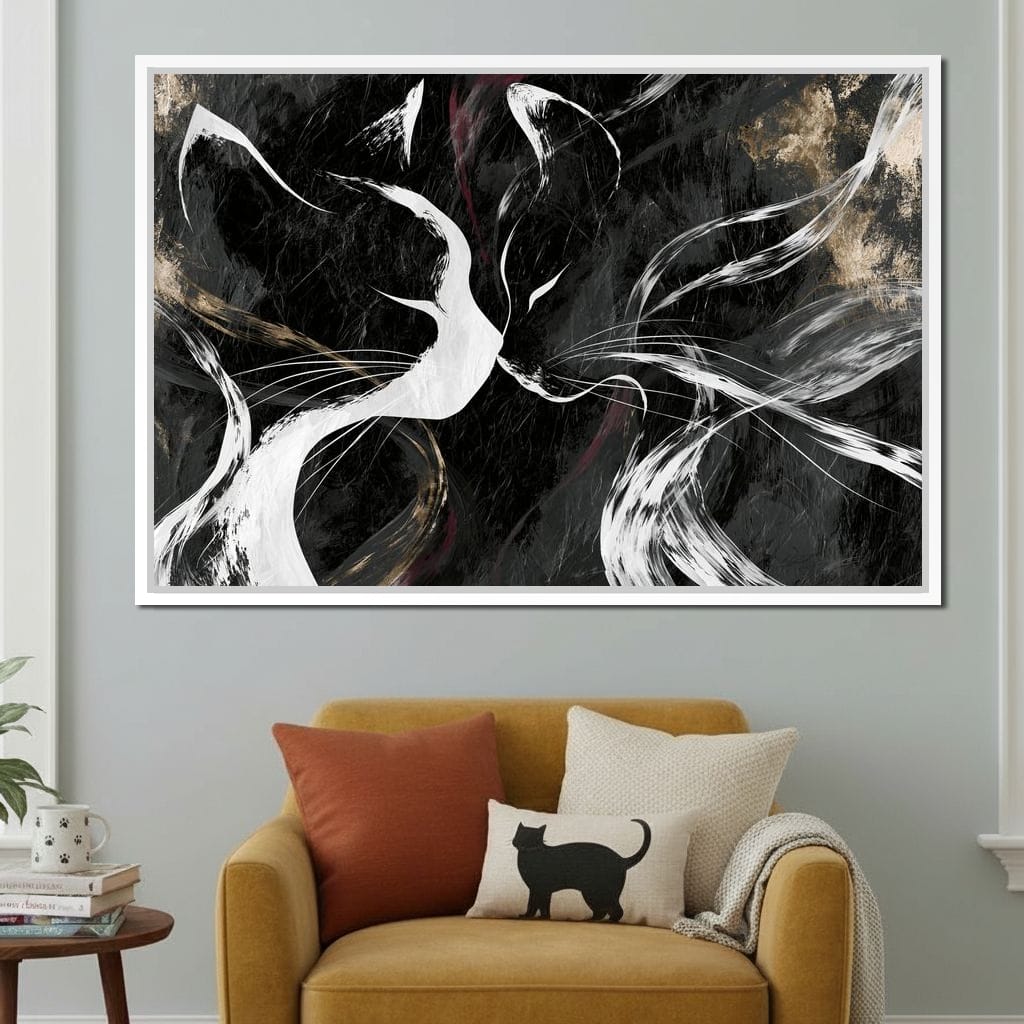 Gentle Souls Touching Their Cold Noses Canvas Wall Art