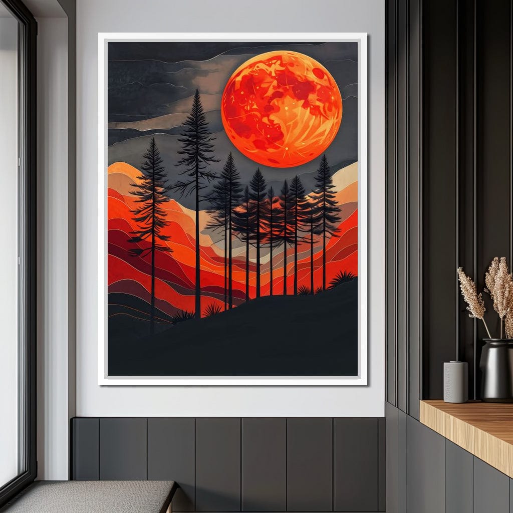 Blood Moon Forest Canvas Wall Art