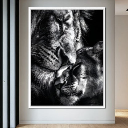 Lion's Bond Canvas Wall Art