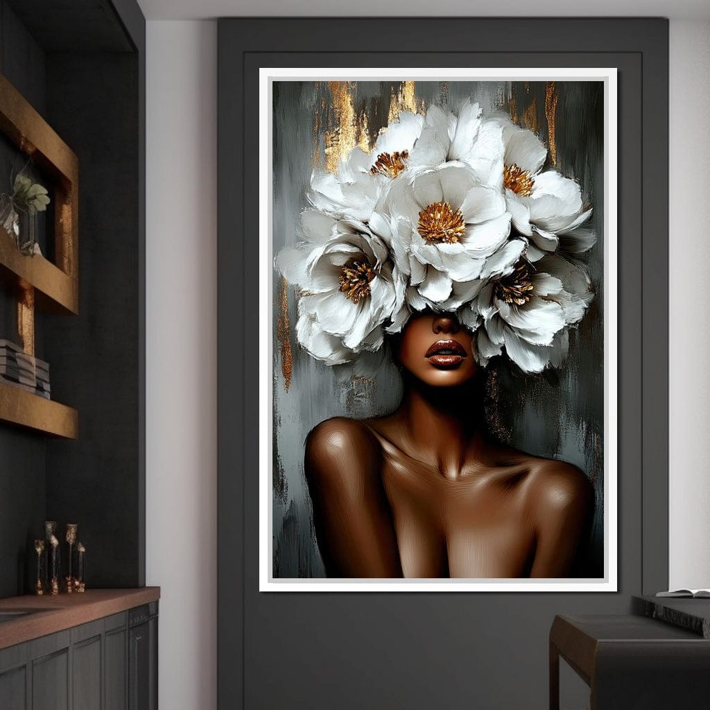 Golden Petals of Grace Canvas Wall Art