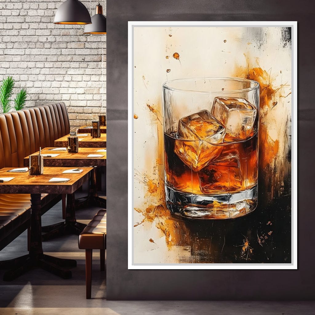 Whiskey Drink Elegance Canvas Wall Art