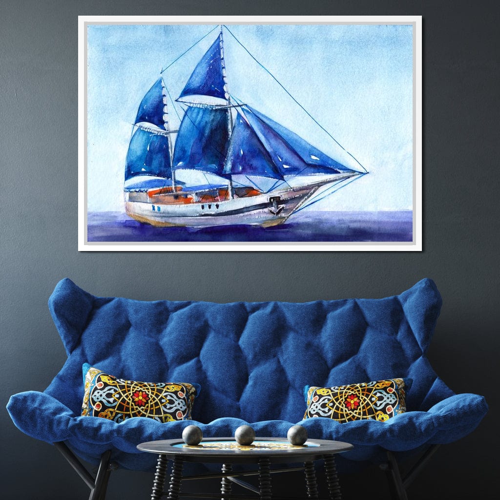 Blue Sails Canvas Wall Art