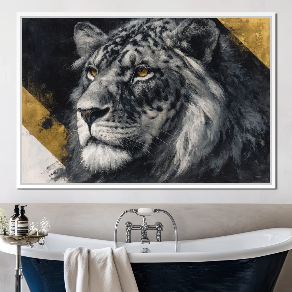 Golden Eyed Lion King Canvas Wall Art