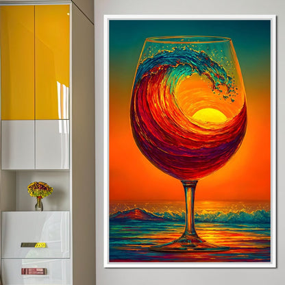 Sunlit Wave Enchantment Canvas Wall Art