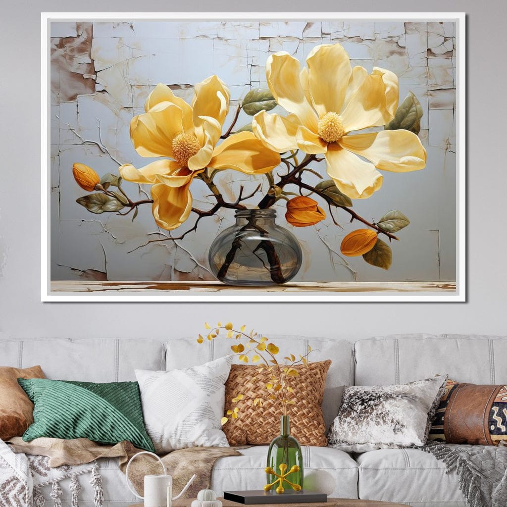 Yellow Magnolia Tree 6 Canvas Wall Art