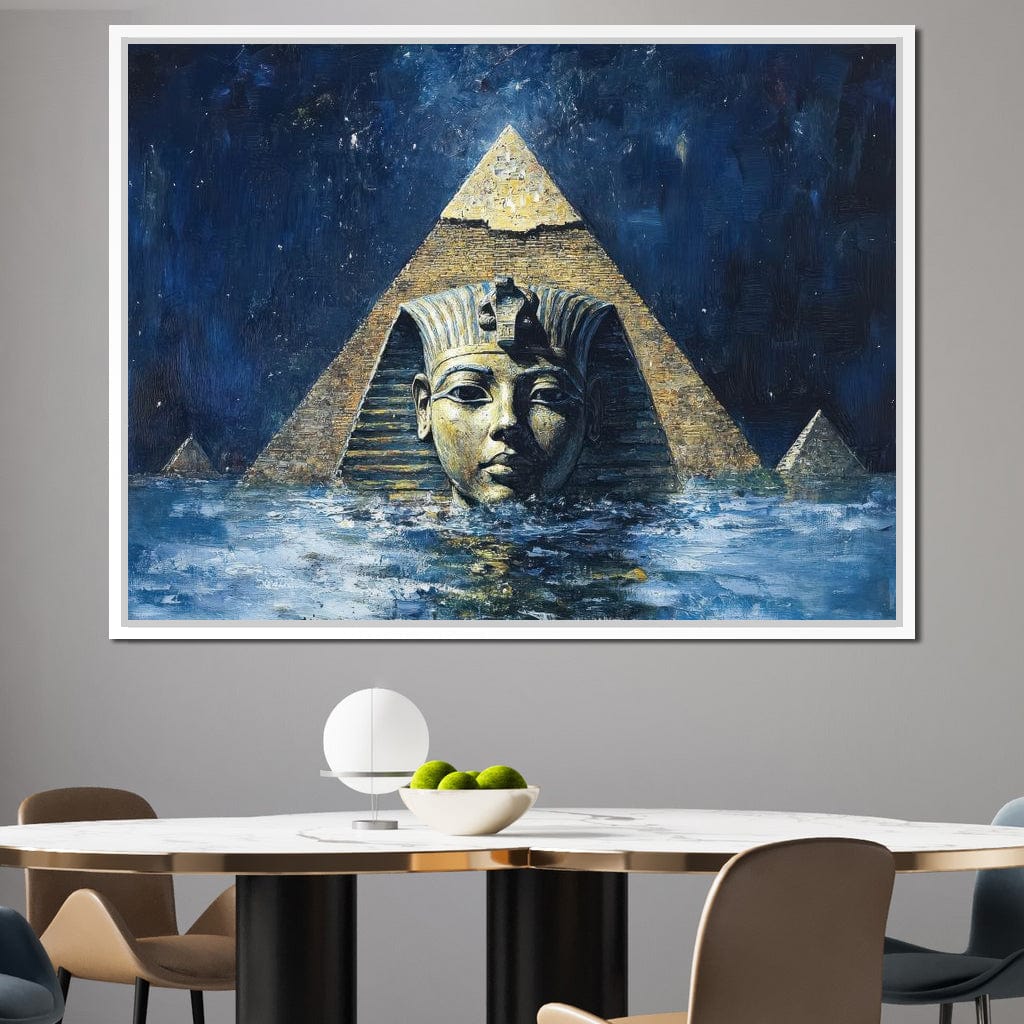 Pharaoh's Timeless Reflection Canvas Wall Art