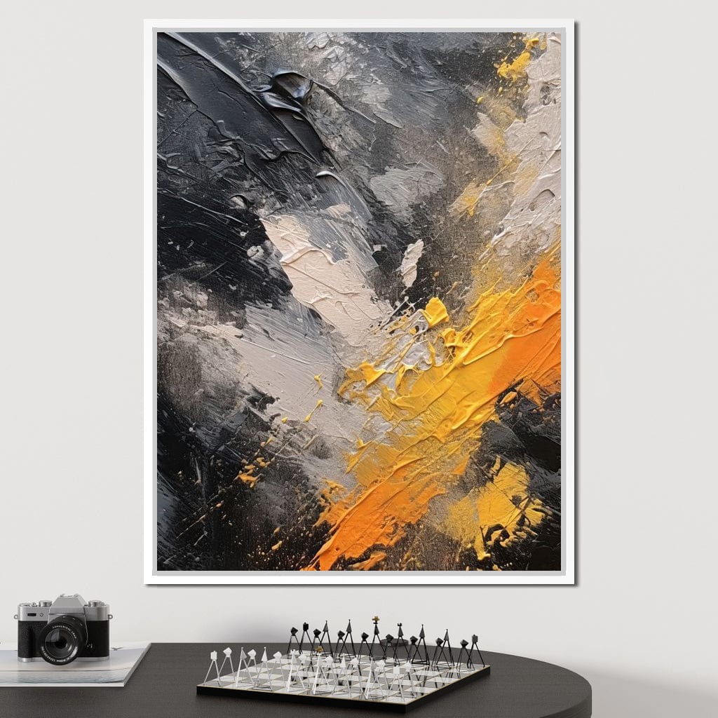 Abstract Onyx Radiance Canvas Wall Art