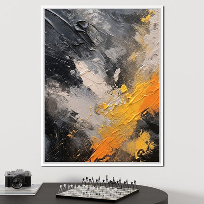 Abstract Onyx Radiance Canvas Wall Art