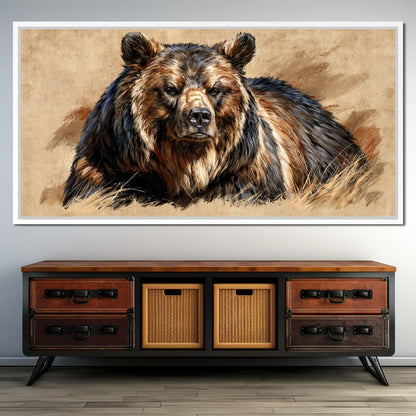 Guardian of the Wild Highlands Canvas Wall Art