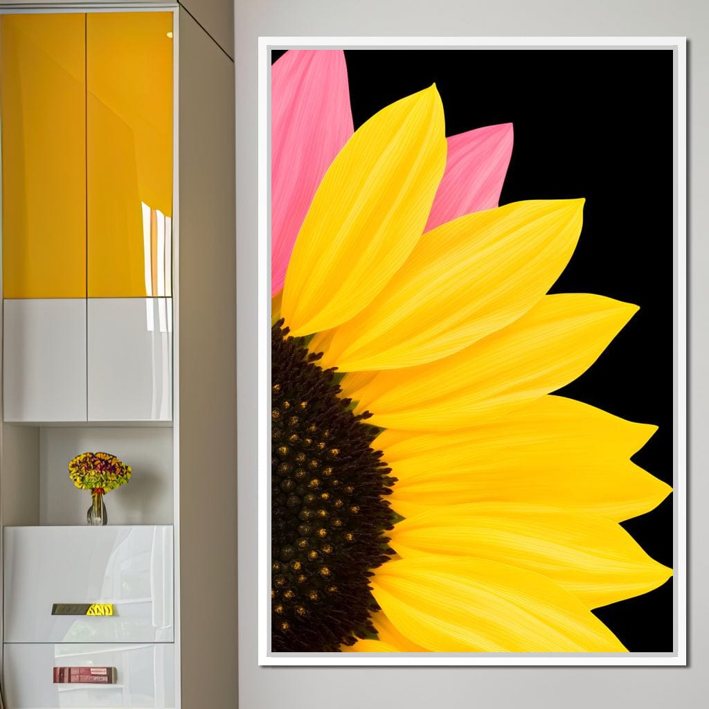 Yellow Sunlit Petals Canvas Wall Art