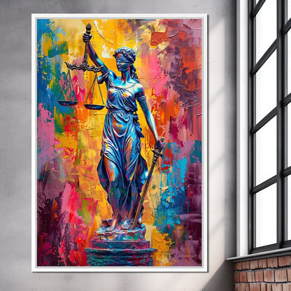 Justice Amongst Colors Reign Canvas Wall Art