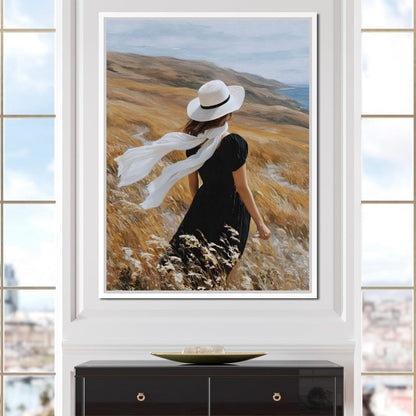 Wind Swept Hillside Muse Canvas Wall Art