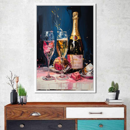 Champagne Radiance Canvas Wall Art