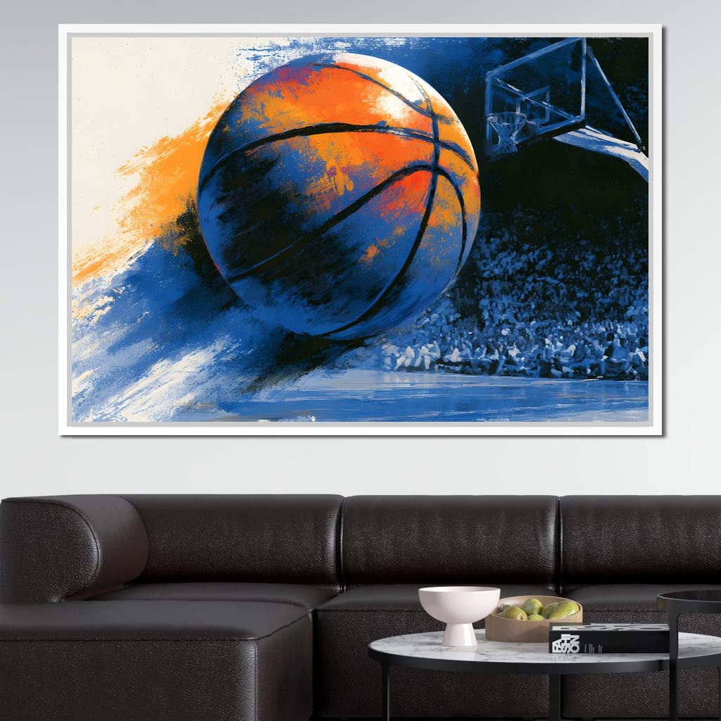 Flight of the Basketball Canvas Wall Art