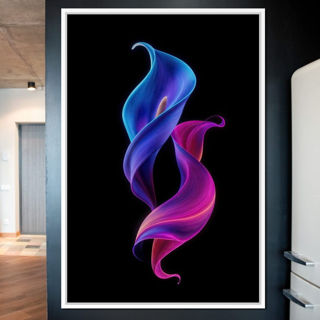 Cosmic Petal Helix Canvas Wall Art