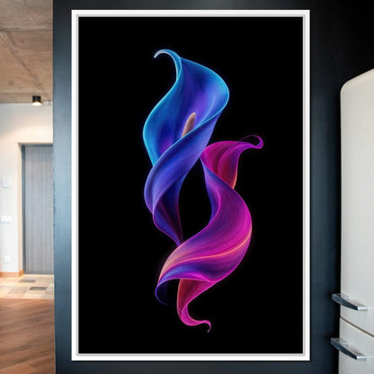 Cosmic Petal Helix Canvas Wall Art