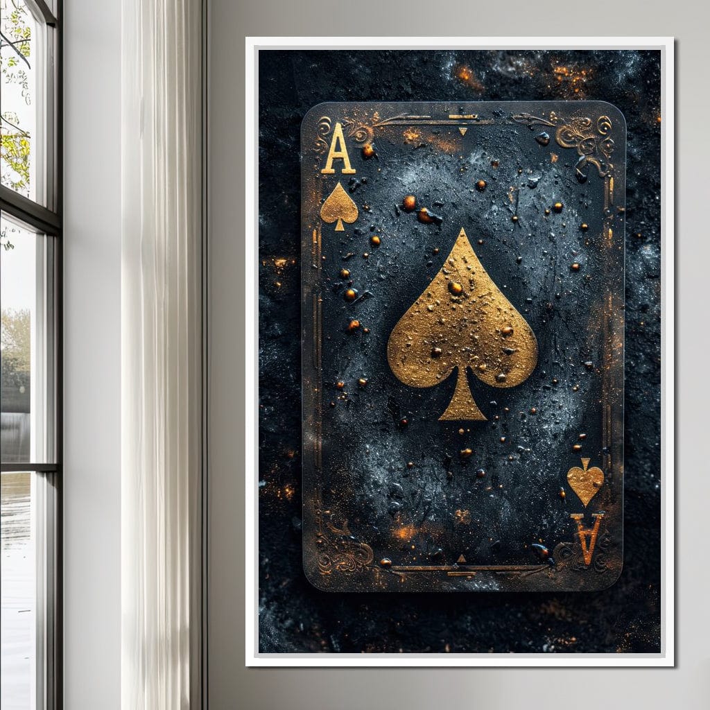 Golden Ace of Cosmic Dust Canvas Wall Art