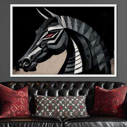 Iron Equine Spirit Descent Canvas Wall Art