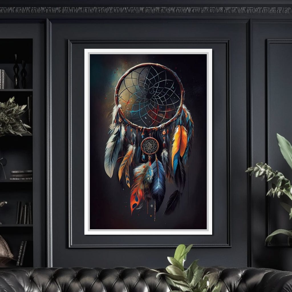 Dreamcatcher & Feathers Canvas Wall Art