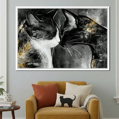 Gentle Connection Of Midnight Souls Canvas Wall Art