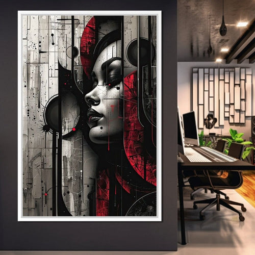Shadowed Elegance Unveiled Canvas Wall Art