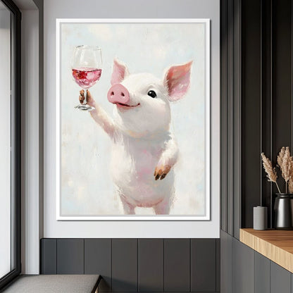 Porcine Toast of Joy Canvas Wall Art