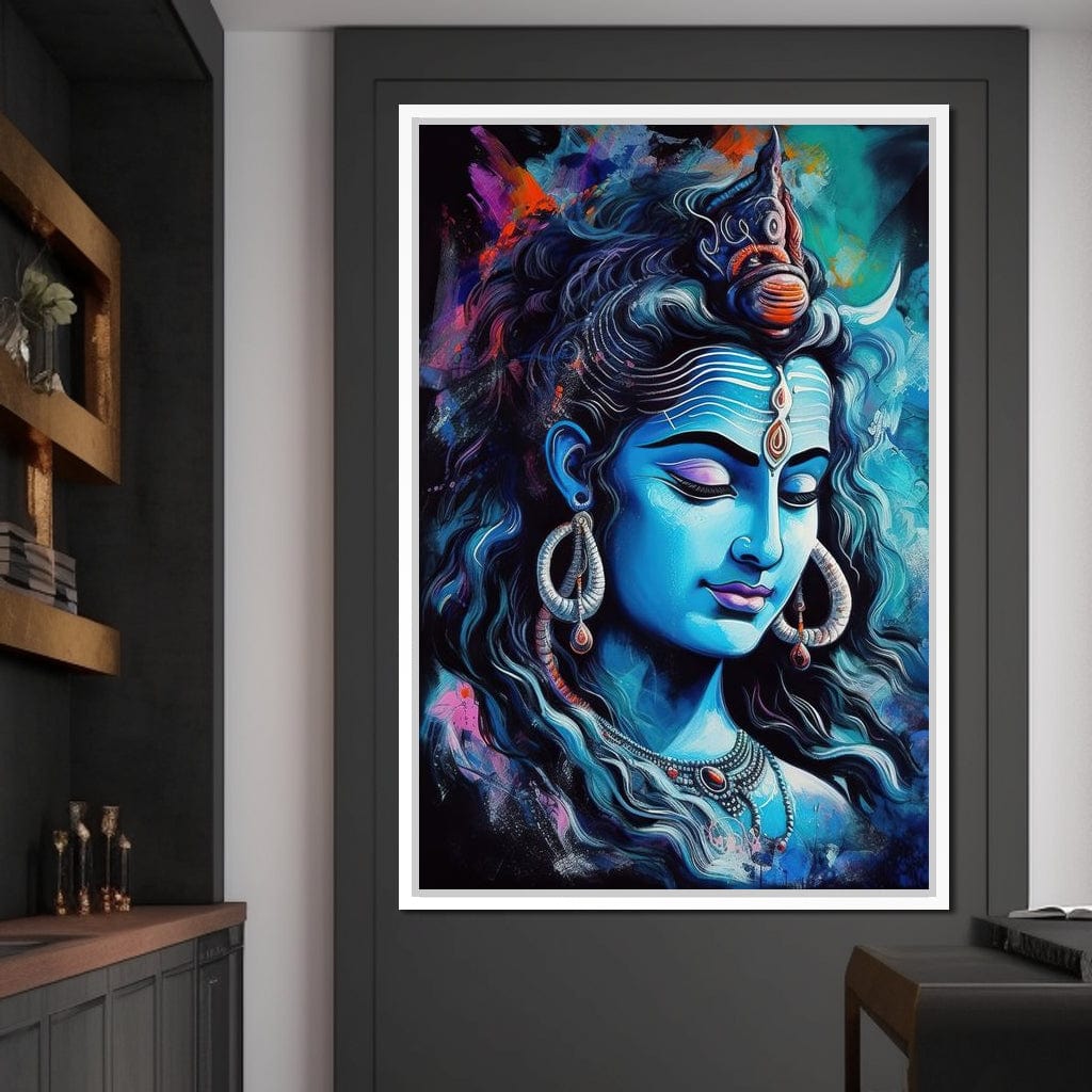 Lord Shiva's Contemplation Canvas Wall Art