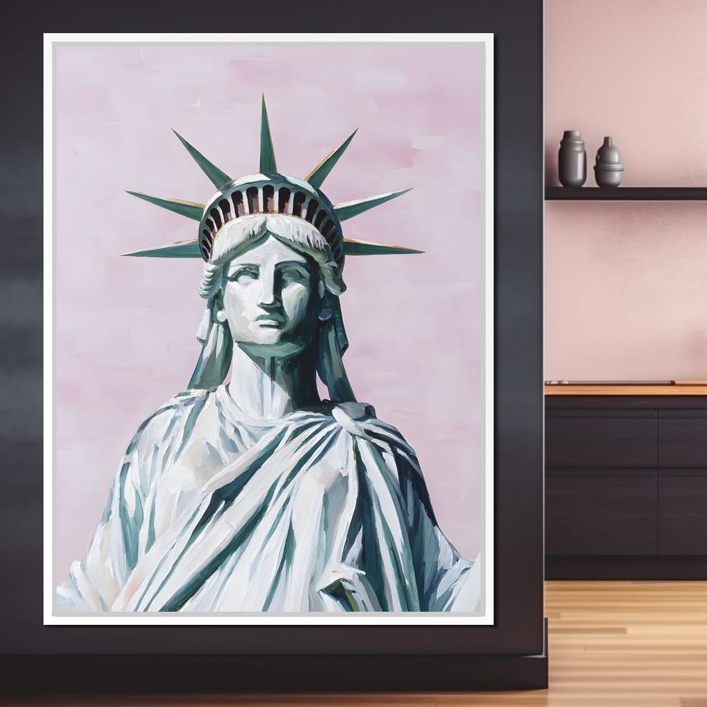 Liberty Crown Pastel Sky Canvas Wall Art