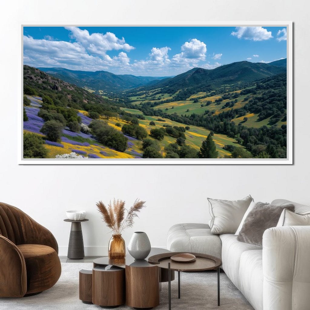 Wildflower Valley Vista Sky Canvas Wall Art