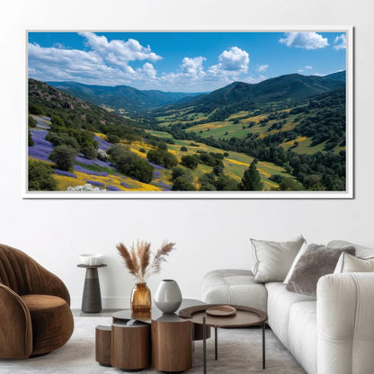 Wildflower Valley Vista Sky Canvas Wall Art
