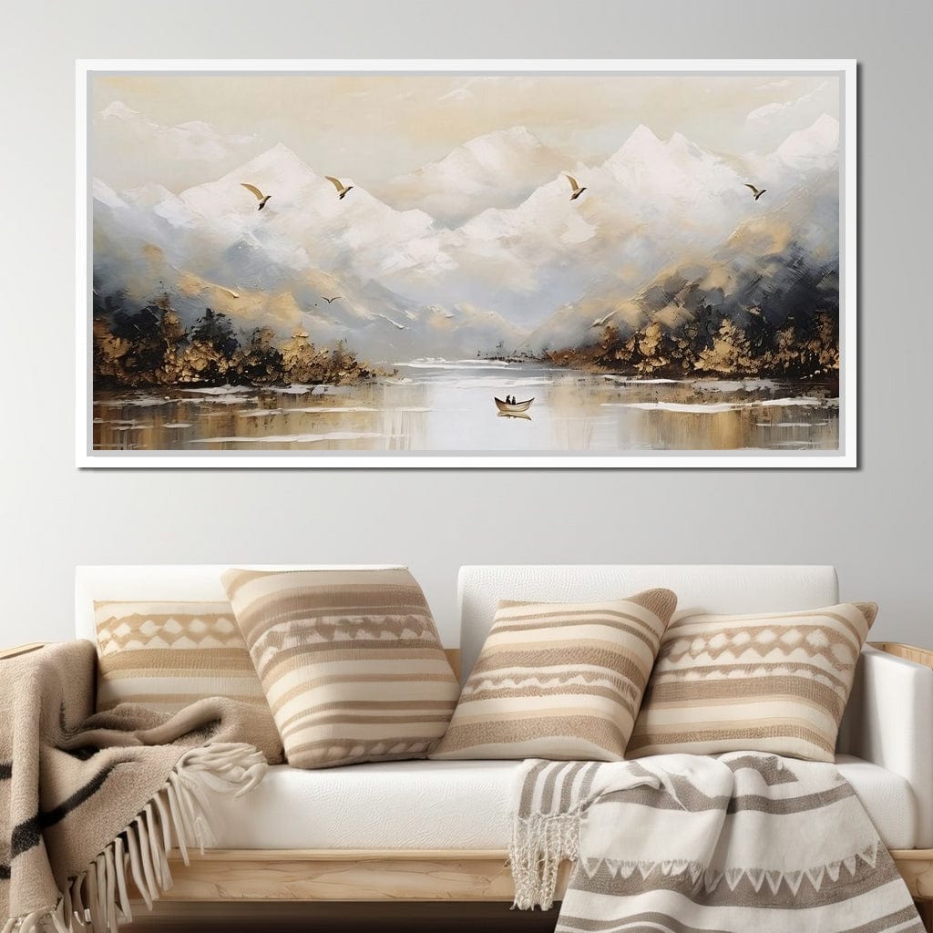 Tranquil Alpine Morning Voyage Canvas Wall Art