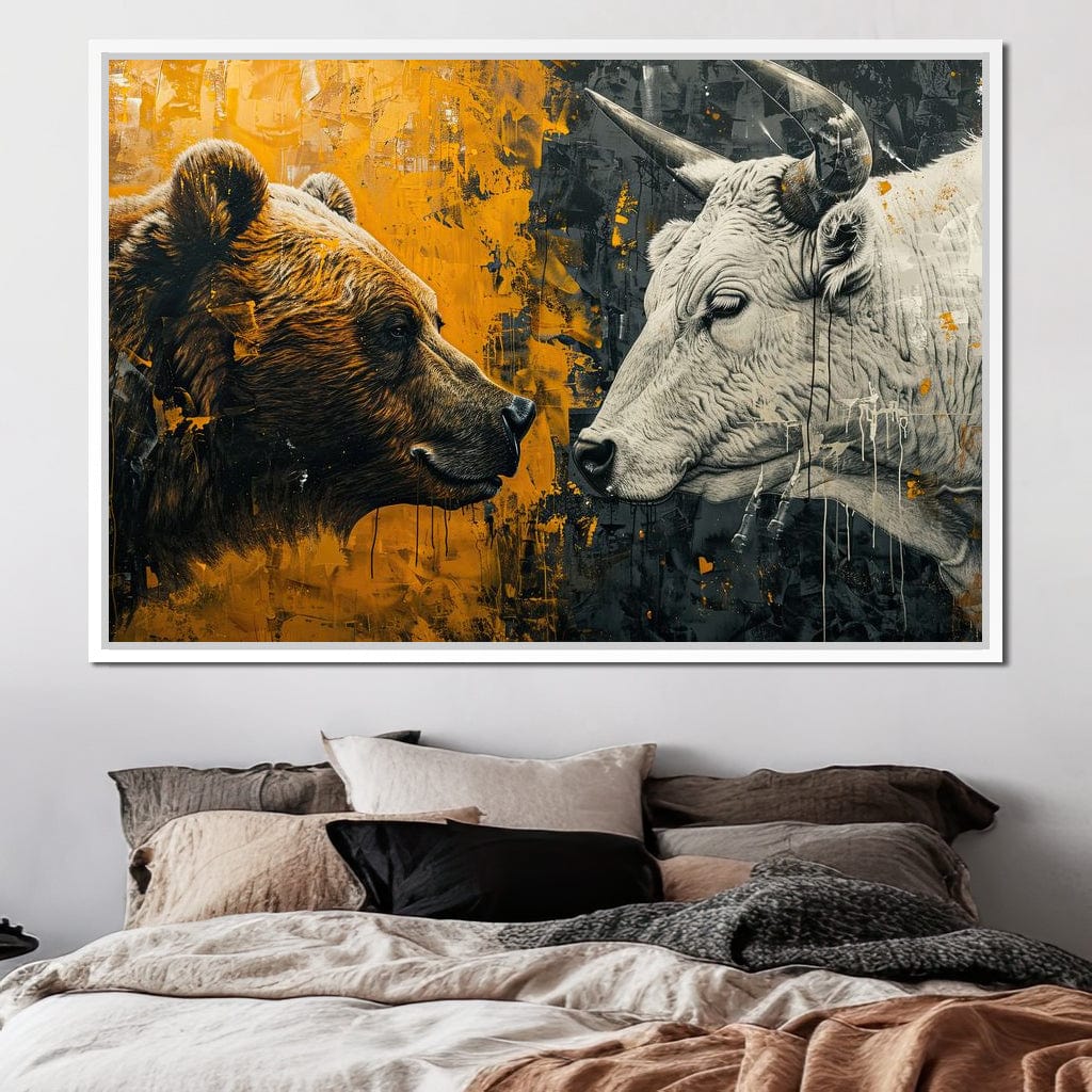 Bear & Bull Majestic Beast Enchantment Canvas Wall Art