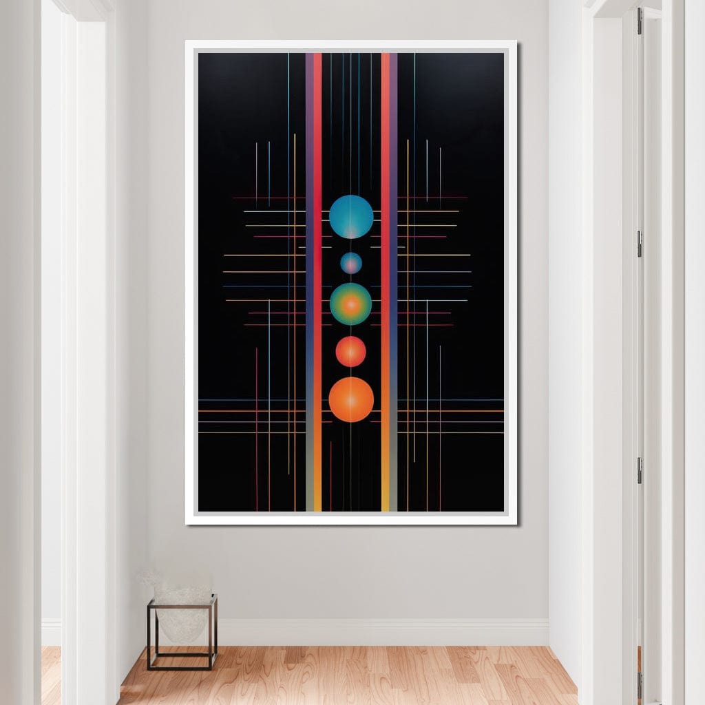 Futuristic Striped Colors Canvas Wall Art