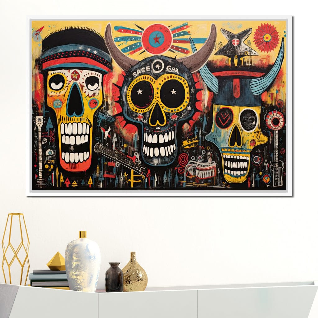 Vibrant Tribal Spirit Montage Canvas Wall Art