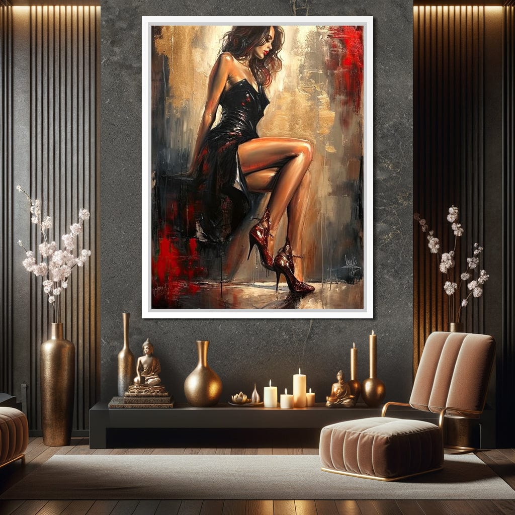 Alluring Legs Sleek Noir Elegance Canvas Wall Art