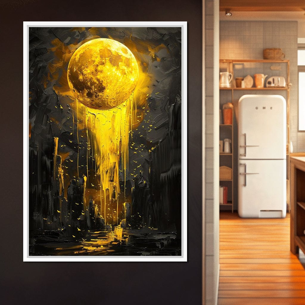 Golden Monolith Meltdown Canvas Wall Art