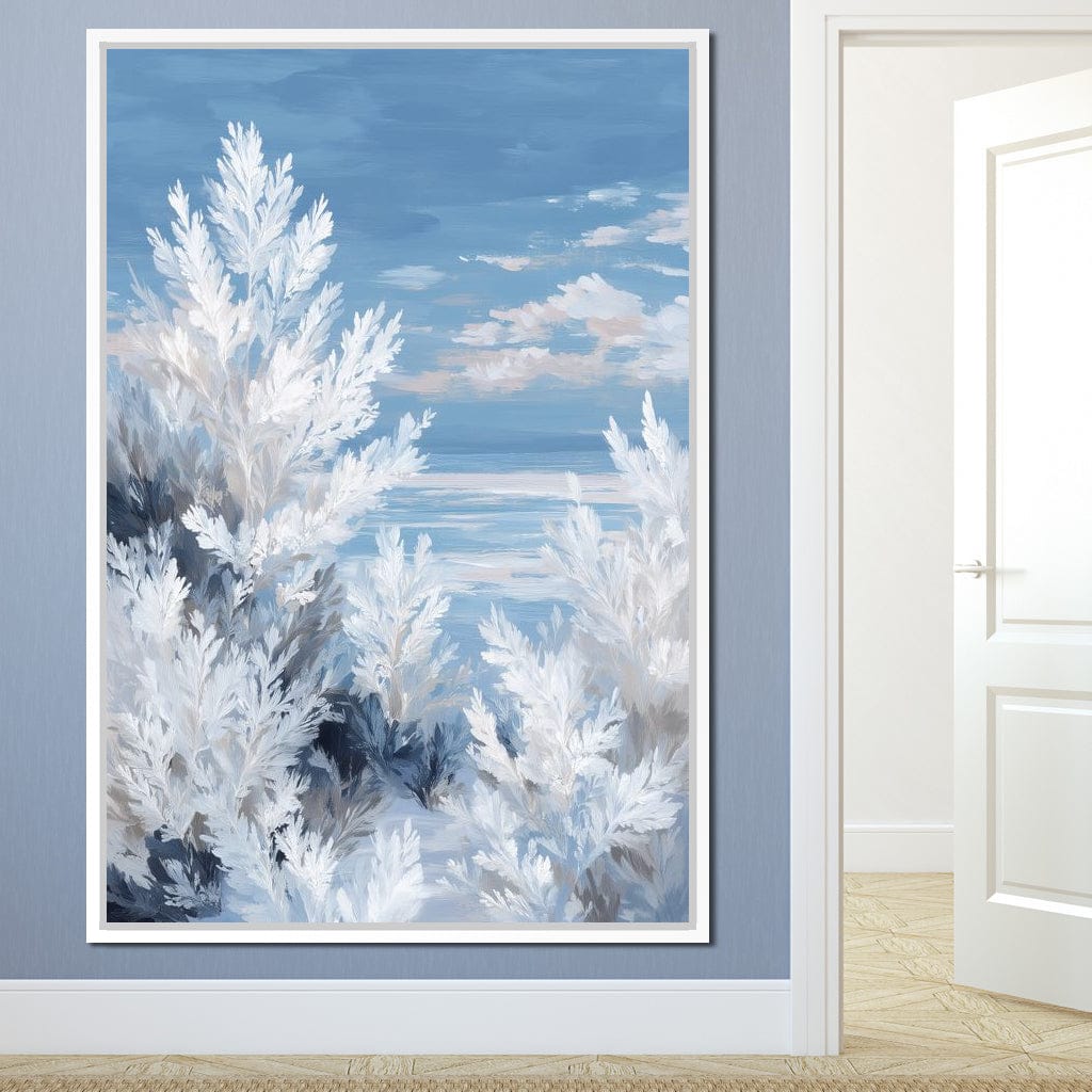 Frosted Seaside Botanicals Canvas Wall Art