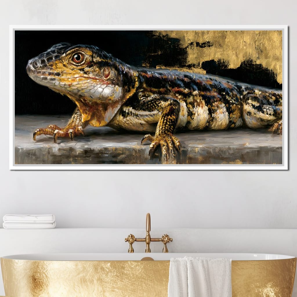 Ancient Scales Upon Gilded Ground Canvas Wall Art