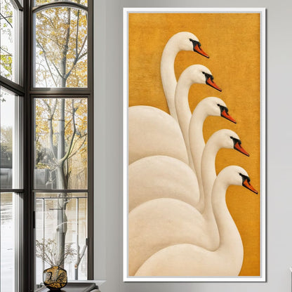 The Swan Assembly Canvas Wall Art