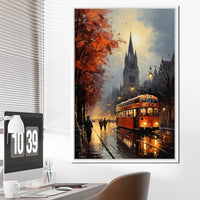 Vintage London Street Canvas Wall Art