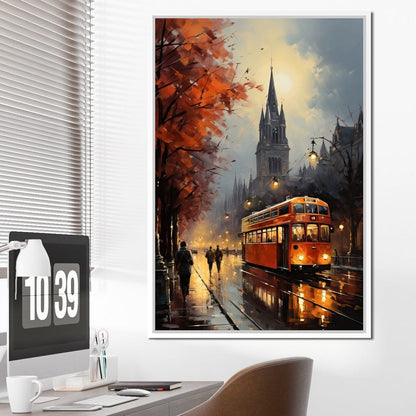 Vintage London Street Canvas Wall Art