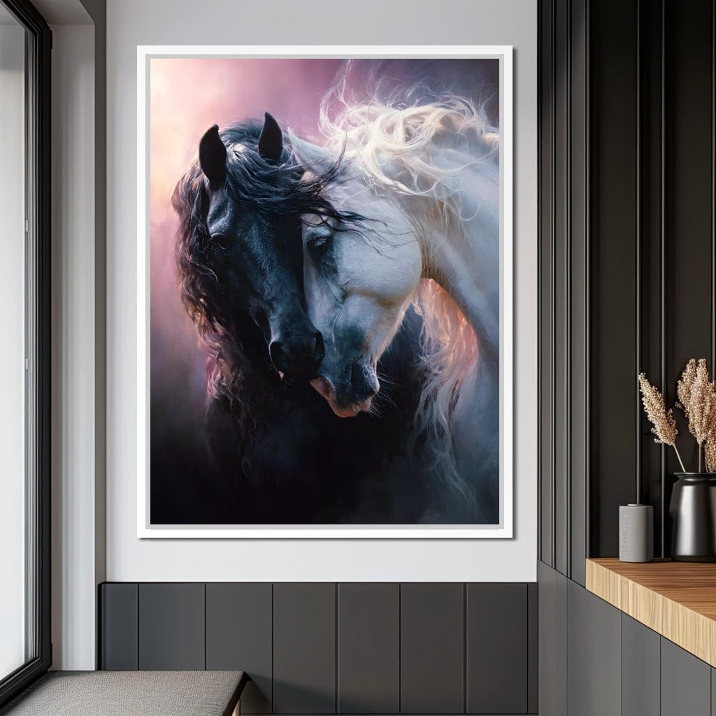 Shadowlight Twin Horses Canvas Wall Art